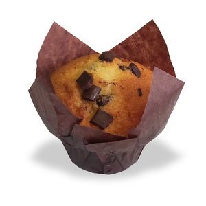 Muffin nature décor éclats de chocolat